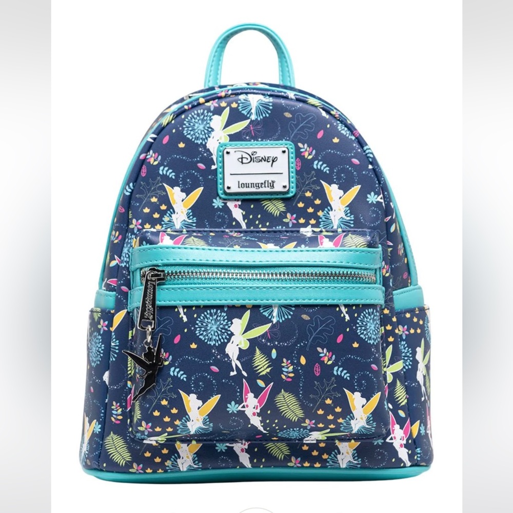 ❤️NWT-Loungefly Exclusive Disney Tinkerbell Glow in the Dark Mini Backpack teal